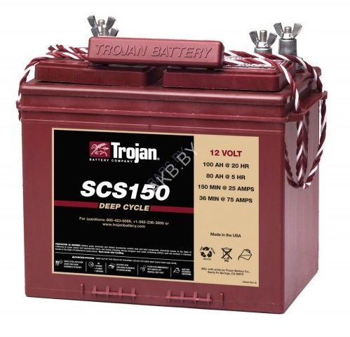 Trojan SCS150 Deep Cycle Тяговая аккумуляторная батарея ДЛЯ RV И ЛОДОЧНЫХ ЭЛЕКТРОМОТОРОВ c T2 Technology™